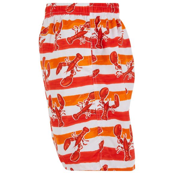 Mens Swimming Trunks Beach Shorts SwimSuit Pockets Mesh Lining, Stripe Lobster - Picture 4 of 6